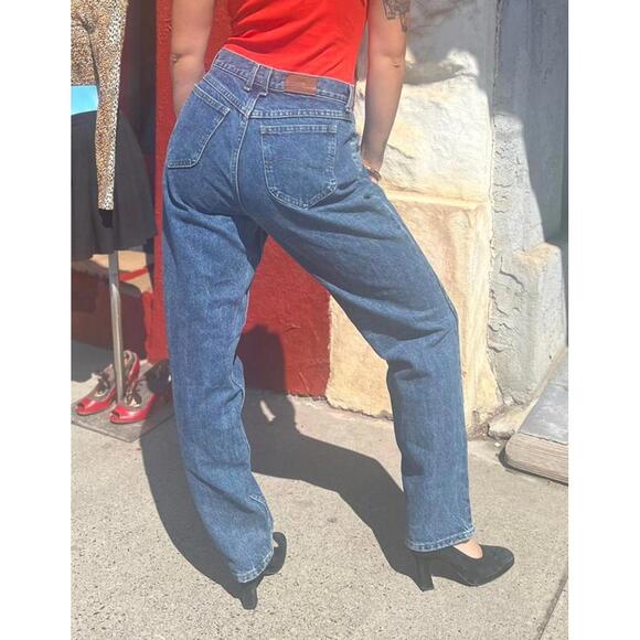 90s Lee 10M Dark Wash High Rise Mom Jeans - Picture 2 of 6